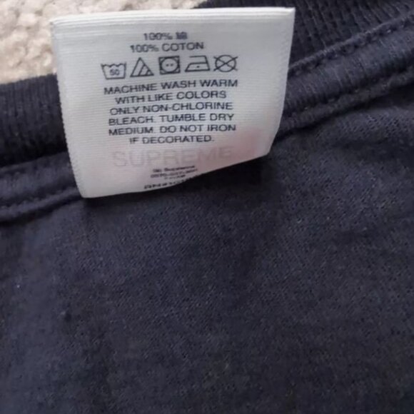 Supreme SS22 Tonal Logo T-shirt In Black Size Medium - Picture 7 of 7
